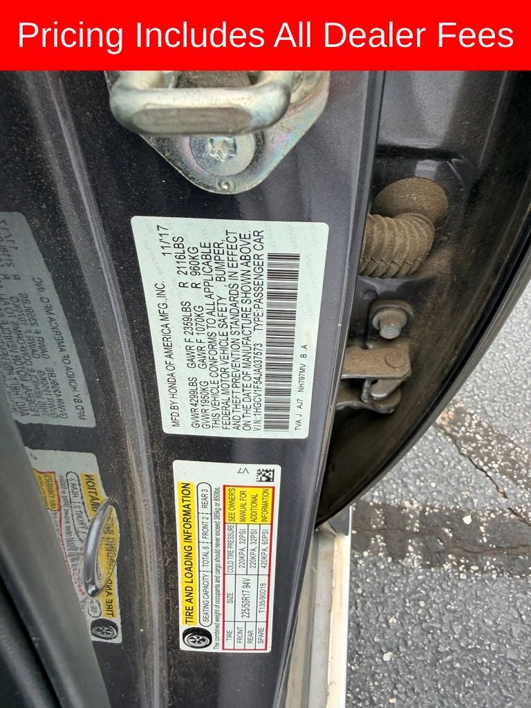 2018 Honda Accord EX-L