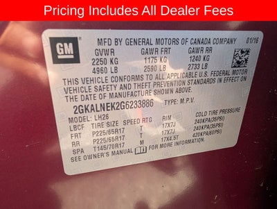 2016 GMC Terrain SLE-2