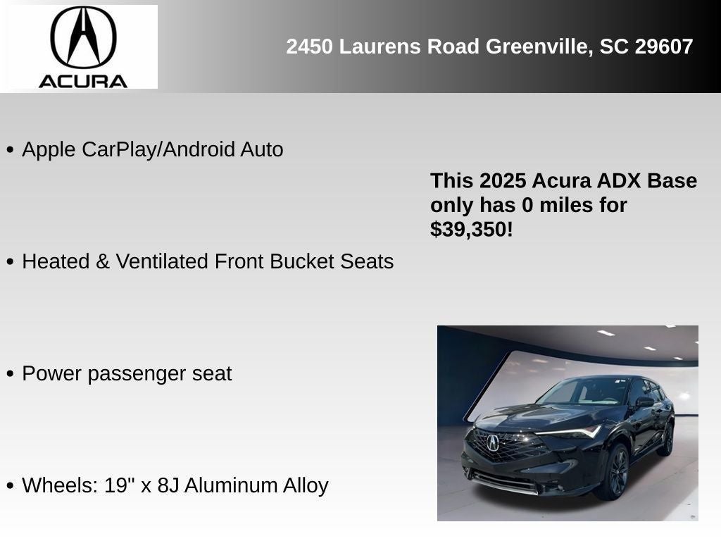 2025 Acura ADX A-Spec Package
