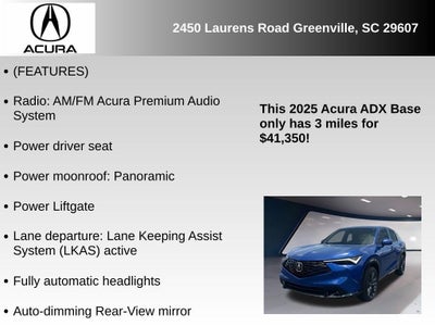 2025 Acura ADX A-Spec Package