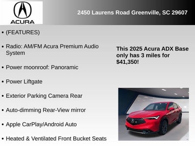 2025 Acura ADX A-Spec Package