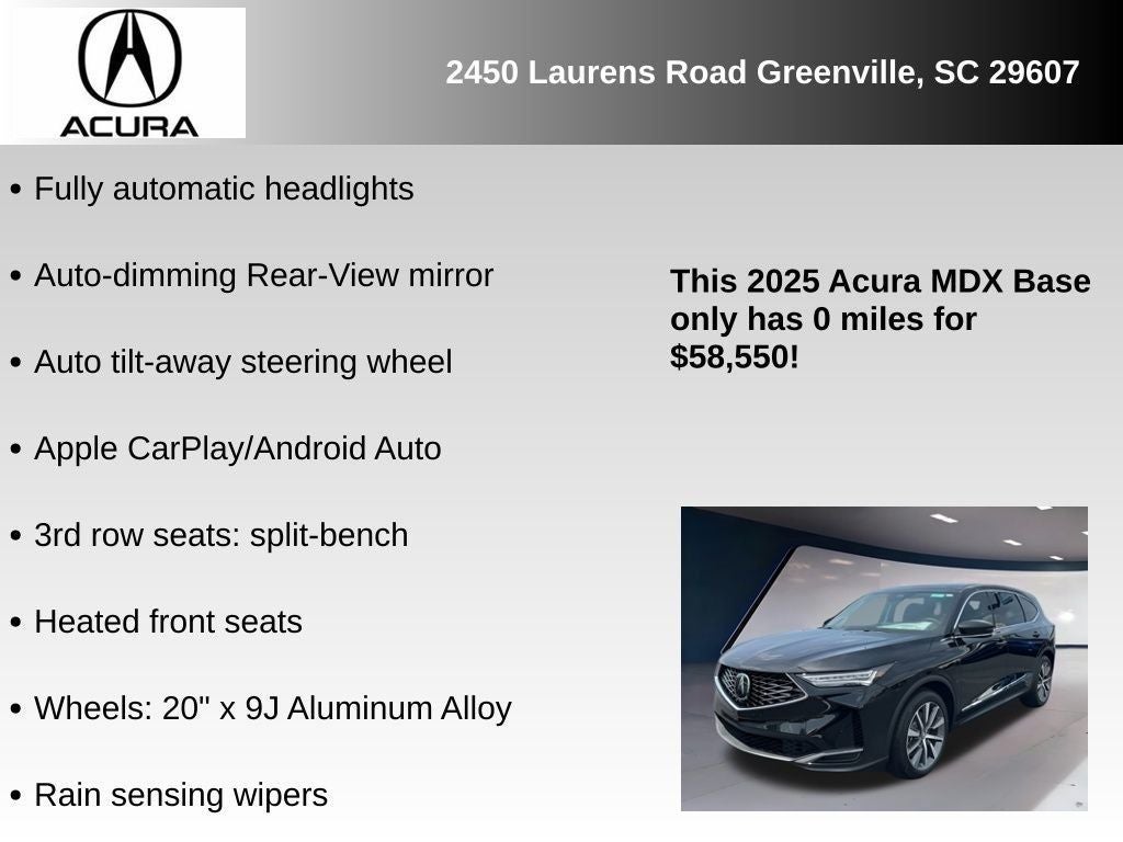 2025 Acura MDX Technology Package