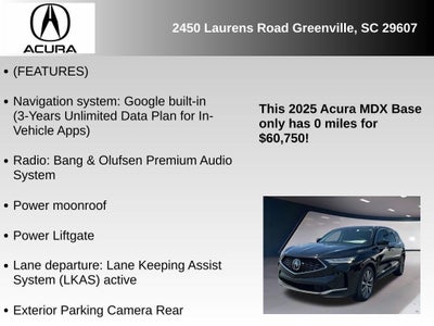 2025 Acura MDX Technology Package SH-AWD