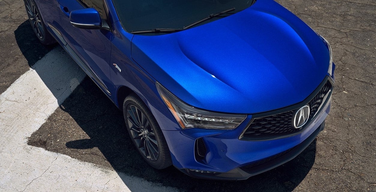 Acura 2023 RDX Apex Blue Pearl Premium Paint Overhead Shot | Fred Anderson Acura in Greenville SC
